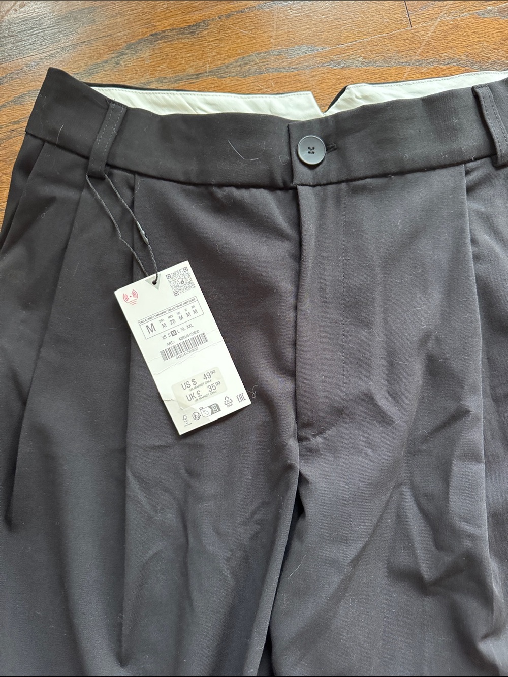 Zara woman’s Size M Wide-Leg Dress Pants - Black - Picture 4 of 5